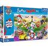 Trefl Junior - Paw Patrol, Cani Che Saltano - Puzzle 160 XL Super Shape - Puzzle a Forma Di Matto, Pezzi Grandi, Da Colorare Con I Personaggi Delle Fiabe Di Psi Patrol, Dai 6 Anni in Su