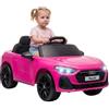 AIYAPLAY Macchina Elettrica per Bambini 12V Audi A5L con Telecomando, Rosa | Batteria al Litio, Auto Elettrica per Bambini, 2 Motori, Telecomando, Sospensioni, Porte Apribili, Fari, Musica, 3-6 Anni