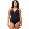 Ulla Popken Donna Costume Intero | Taglie forti, Plus Size, Costume da bagno con jacquard leopardato, coppe morbide e profonda scollatura sul retro 795671