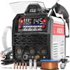 ANDELI 145A 4-in-1 Saldatrice - Gas MIG & Filo Anima Flux, 230V IGBT,2T/4T | Schermo LED 4,1, Sinergia, Hot Start, Arc Force, per MIG/TIG-Lift/MMA, fino a 6 mm, Gas & senza gas, facile da usare