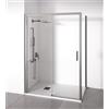 BELLOBATH Box Doccia Angolare Argento 115-120x72-75 cm Accesso Destra