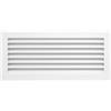 SENDEO Kratki FRESH Griglia di ventilazione per stufa in maiolica o camino, design moderno (bianco, 17 x 37 cm)