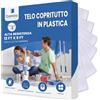 Damita Telo Protettivo Antistrappo 12x9 Ft, 6 Pezzi, Extra Spesso | Telo protettivo pesante per ristrutturazioni. Copertura impermeabile e resistente per mobili, divani e pavimenti.