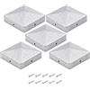 Chixenn 5 Pezzi Tappi per Pali, Forma Piramidale 10x10 cm, Coperture in Acciaio con Viti, Tappi di Protezione per Pali in Legno, Uso Esterno, Recinzioni, Cancelli, Pergole e Terrazze