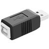 Bolwins Adattatore USB 2.0 B73 - Connettore USB-A maschio a presa USB-B femmina | Collegamento stampante e scanner per PC