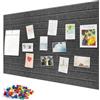YNNHUDEEP Grande Bacheca per Parete, Set di 6 Bacheche in Feltro da 30x30 cm, Bacheca in Feltro Autoadesiva Combinabile Grande, per Decorazione da Parete del Soggiorno, Camera dei Bambini e Ufficio, (Grigio