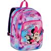 Seven Minnie Mouse Zaino Scuola Doppio Scomparto, Tasca Porta Borraccia, Tasca Porta PC, Spallacci imbottiti, Bambine e Ragazze, rosa/blu
