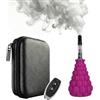 IJIL Mini macchina del fumo portatile con telecomando senza fili portatile per fotografia, feste di Halloween, DJ, performance sul palco, ricaricabile, compatta, con custodia per il trasporto (rosa rosa)