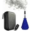 IJIL Mini macchina per fumo portatile con telecomando wireless, per fotografia, feste di Halloween, DJ, performance sul palco, ricaricabile, compatta, con custodia per il trasporto (blu zaffiro)
