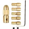 Gastagrav Set di 8 pinze per trapano in rame da 0,5-3 mm per mini elettrico | Struttura in rame, gamma 0,5-3 mm, adatta per mini trapani elettrici, ideale per ABS, alluminio, cartone, chiave inclusa
