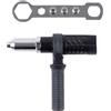 TIANHENGMart Adattatore per rivetti in lega di alluminio per trapano a batteria | Design con codolo esagonale, si adatta a mandrini standard, converte il trapano in rivetto, corpo in alluminio, finitura nera