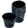 Kistenberg Secchio da costruzione, 12 litri, set da 10 secchi con scala, secchio per malta, secchio per acqua, secchio per cemento, manico ergonomico, in plastica (20 litri)
