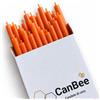 CanBee Candele di cera 20 Candele Sottili Arancioni in Cera d'Api Naturale 21 cm x 6,5 mm - Lunga Durata, Combustione Pulita Senza Fumo - Ideali per Rituali, Meditazione e Yoga - CanBee