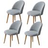 Generic Coprisedie per sedie da pranzo in stile nordico con arco in conchiglia, copertura per sedia da sala da pranzo, 1/2/4/6 pezzi, colore: grigio, beige, elasticizzato, per matrimoni e hotel(#10,4PCS)