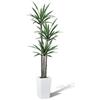 Zythrem Piante Artificiali Agave 180cm Grandi Alberi di Agave Finti con 3 Teste | Pianta Agave Finta con Muschio Simulato Pianta Artificiale Grande in Vaso Yucca Artificiale per Casa Ufficio Angolo Balcone