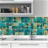 AREDE 32 Pz Adesivi per Piastrelle Bagno e Cucina 10 x 10 cm Autoadesivo Decorazione Adesivo murale in PVC Impermeabile Adesivi Parete mattonelle mosaico stile / T1050