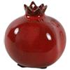 Generic Vaso in ceramica a forma di melograno, vaso di fiori a forma di frutta, per casa, matrimonio, ufficio, colore rosso scuro