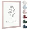 Haak Cornice portafoto moderna stabile Miko rosa pastello, 20 x 30 cm, cornice per immagini, certificati, poster, puzzle, colori pastello