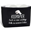 Xuniea Contenitore per Carta Igienica Nero Divertente Bagno Toilette Decorazione per Bagno Salva Spazio 37 x 12 x 19 cm(Nero)