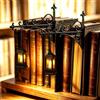 HUIKUANGEU Lampadario per Libreria,2 Pezzi Lampada da Libreria per Biblioteca | Illuminazione Decorativa per Scaffale,Stile Lanterna Vintage,Mini Fermalibri Decorativo,Luci Decorative Per Angolo Lettura