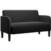 vidaXL Divano Divanetto Nero 109 cm in Velluto