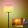 Govee Lantern Lampada da Terra, RGBICWW Lampada LED con Effetto Halo | 100 Scene, Dimmerabile 1000K-10000K e 1400lm, Matter e Alexa Compatibile, 160cm Luci per Soggiorno e Camera da Letto, Negro
