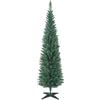 HOMCOM Albero di Natale Artificiale Slim 180 cm con 321 Rami, Verde | Albero di Natale Alto e Stretto, Forma di Abete, Base in Plastica, Decorazione Natalizia, per Casa, Interni