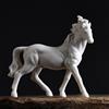 WXMYOZR Statue di Cavallo di Porcellana Bianca, 10CM Figurine di Cavallo Bianco in Ceramica Ornamenti da scrivania Home Decor Piccolo Animale Decor Giardino,A