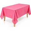 topolenashop 6 Tovaglie Rettangolari Riutilizzabili Colore Rosa Scuro 137 x 183 cm - Impermeabili, Antimacchia, Resistenti e Lavabili per Tavolo da 6 Persone, Feste, Cucina, Picnic, Interni | 73755