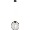 Eglo Lampadario a sospensione Almanzora, a 1 luce, per tavolo da pranzo, in | metallo nero e rame, lampada per sala da pranzo, attacco E27, Ø 32 cm