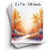 ZENO Water Color Paper 5X7IN 128 Fogli Carta Acquerello, 12,7 X 17,8 CM | 140lb 300gsm, 100 Polpa di Cotone, Forniture D Arte per Bambini e Adulti, Schizzi Artista, Disegno a Mano Libera