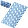 AuraNova Tappetino Vasca Antiscivolo da Bagno, 75 x 43 cm Tappeto Doccia Antiscivolo, Senza BPA Resistente alla Muffa Lavabile in Lavatrice Con Fori di Scarico e Ventose Blu