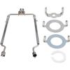 FortunateSweet Kit arpa per lampada da 20,3 cm, altezza regolabile con terminale per lampade da tavolo, staffa per paralume in metallo dorato, illuminazione fai da te (argento)