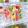 MICHIHOMIE Organizer Frigorifero Bottiglie, Distributore Automatico Bevande | Portabottiglie Frigo, Porta Lattine/Bottiglie 330-500ml, Scorrimento Automatico, 3 File Regolabili, 12 Lattine, Bianco
