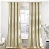 PONY DANCE Tende in Velluto per Camera da Letto 2 Pezzi L 132 x A 240 CM | 300g/m², Semioscuranti, Termica Isolante Freddo e Caldo, per Finestre, Soggiorno, con Anelli, Privacy, Beige Chiaro