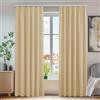 Deconovo Tende Oscuranti Termiche per Interni, 2 Pannelli, 140x290 cm | Con Nastro a Matita, 2 Stili di Montaggio, Isolanti Caldo e Freddo, per Camera da Letto e Soggiorno, Beige Sabbia
