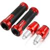 GUGUVNV Manopole manubrio moto con terminali Per SH300 SH 300 SH300i (Rosso)