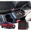 GAFAT Seat Ateca FR Facelift/Cuprα Ateca 2017-2025 2026 Contenitore Portaoggetti per Bracciolo Console Centrale, Organizer da Braccioli, Vano Portaoggetti, Seat Ateca Accessori (Rosso)