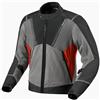 REV'IT! Revit Airwave 4 Giacca tessile da moto, grigio/rosso, 2XL