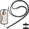 VynyQoo Cordino per Cellulare Regolabile 80cm con 2 Durevole Patch, Laccio per Cellulare, Cordino Telefono, Laccetto per All-Inclusive Cover Phone