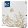 PAW Decor Collection PAW Tovaglioli 33 x 33 cm, 20 pezzi - Uccelli E Peonie Eleganza | Tre veli, assorbenti e resistenti, decorazione per comunione, cresima e battesimo, una tavola elegante e solenne