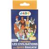 J.A.D.E - Gioco delle 7 Famiglie sul Tema delle Civiltà - Gioco di Carte - 142122-54 Carte - Multicolore - Cartoncino - Design Francese - Puzzle per Bambini - Jade - A Partire dai 4 anni.
