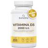 Bandini® Vitamina D 60.000 UI/mese 400 Compresse (+1 Anno), Vitamin D3 pura | Difese Immunitarie, Salute di Ossa, Denti e Muscoli, Metabolismo del Calcio, 50 mcg di Colecalciferolo, Vit D3 Alto Dosaggio