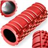 tectake® Rullo Miofasciale per Massaggi, Fino a 100 kg, 33,5 x 14,5 mm | Struttura a Nodi, Punti Trigger Mirati, Massaggio Profondo, Rigenerazione Muscolare, Preparazione e Riabilitazione, Rosso
