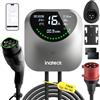 Inateck Wallbox 11KW Tipo 2-7M Carichino Auto Elettrica con App e RFID | Trifase (6-16 A, 400 V), con Wi-Fi e Bluetooth ,Tipo B 30 mA AC + 6 mA DC, per BEV/PHEV,Ampio schermo da 7 pollici