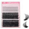 FADVAN Ciglia Finte Ciuffetti 7D+60D+80D Ciglia Inferiori D Curl 12-18mm | Cluster Lashes 3 Modelos,Bouquet Lashes,Ciglia Finte Extension Fai Da Te