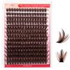FADVAN Ciglia Finte Ciuffetti Manga Marrone Lash Cluster 100D D Curl 8-16mm | Extension Ciglia Fai Da Te,Cluster Lashes Effetto Naturale,Lavoro, Scuola