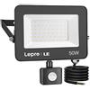 Lepro Faro LED Esterno con Sensore di Movimento PIR 50W, 4200LM 5000K IP65 | Modalità Giorno Notte, Tempo 3-480s, Portata 4-10m, per Garage Giardino Ingresso Cortile