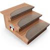 Floordirekt 1x Tappetino per Gradini, Tappetini per Scale Interni, Tappeto per Scale, Autoadesivo, Tappeto per Gradini, Protezione per Scale, Tappeto per Scale (London, Marrone Chiaro, 65x23 cm