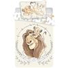 Disney, Il Re Leone, Simba e Mufasa, set di biancheria per lettino, copripiumino e federa, 100% cotone, 100 x 135 cm